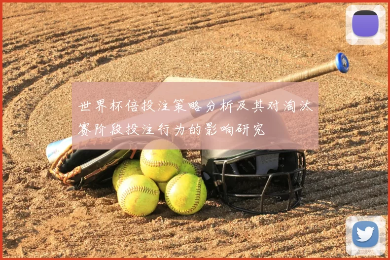 世界杯倍投注策略分析及其对淘汰赛阶段投注行为的影响研究